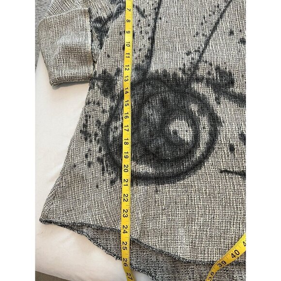 Monika Astara Joy Tunic Top Size Small Medium Gray Black - Picture 12 of 12
